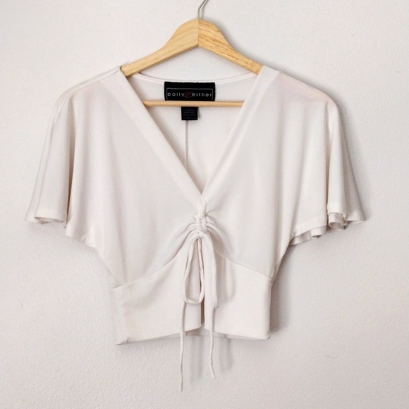 Polly & Esther Tops - VINTAGE Y2K style Polly Esther Top in White